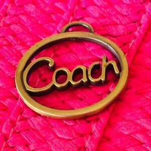 Authentic Vintage Coach Antique Brass Pendant for Key Fob or Hang Tag
